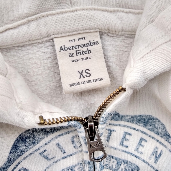Abercrombie & Fitch white zip hoodie - Picture 4 of 4